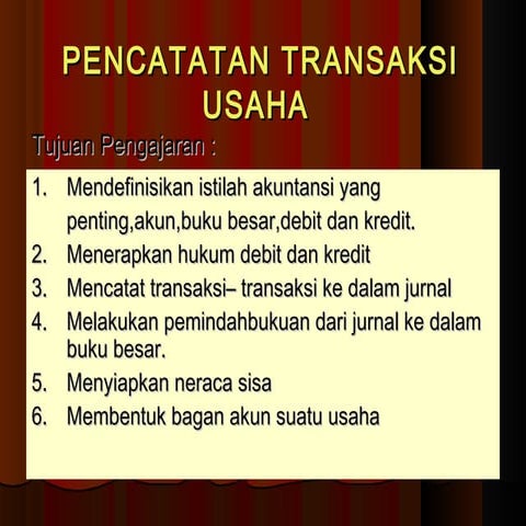 Pencatatan transaksi usaha