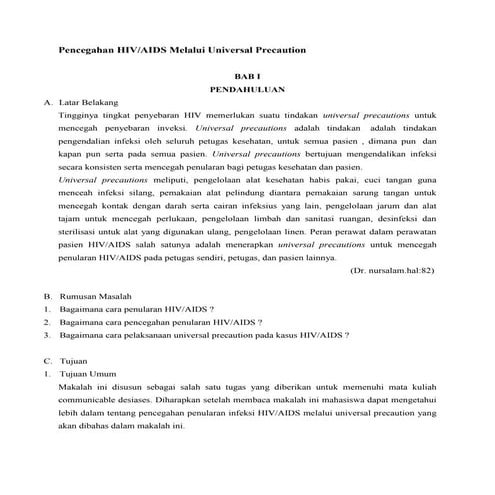 Pencegahan hiv AKPER PEMKAB MUNA 