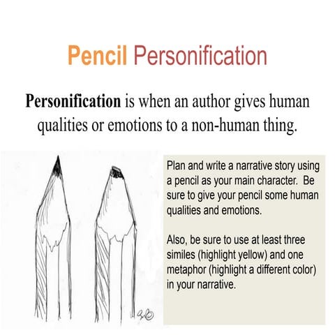 Pencil personification