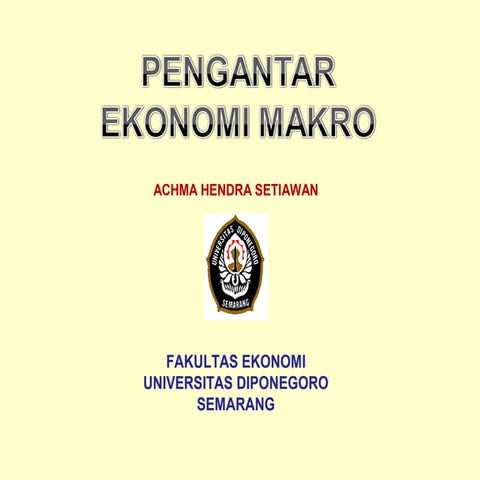 Pengantar Ekonomi Makro