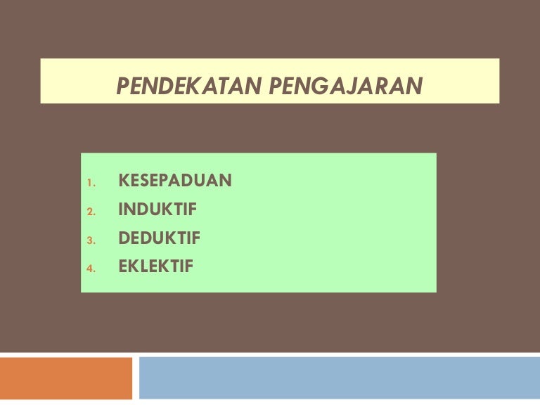 Pendekatan Pengajaran