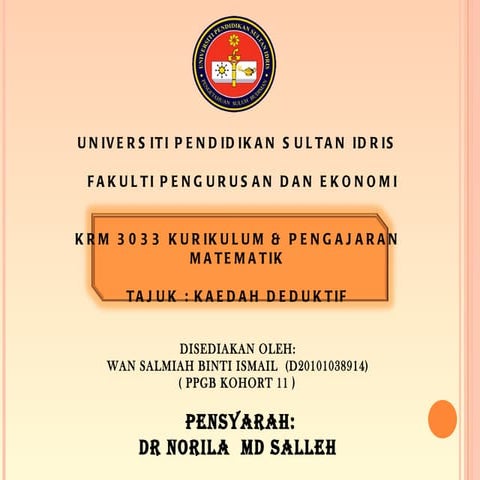 Pendekatan deduktif ppt.