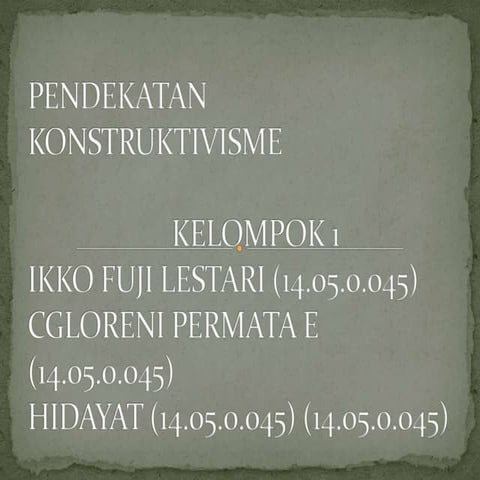 Pendekatan konstruktivisme