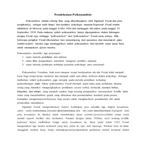 Pendekatan psikoanalisis