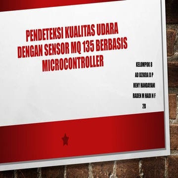 Pendeteksi kualitas udara dengan sensor mq 135 berbasis microcontroller