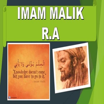 Pendidikan islam (imam malik) | PPTX