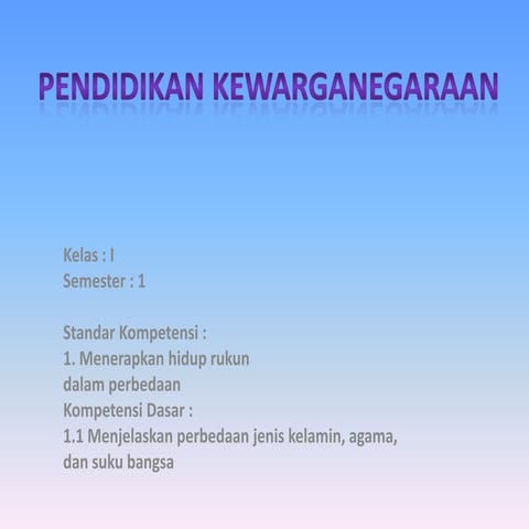 Pendidikan kewarganegaraan
