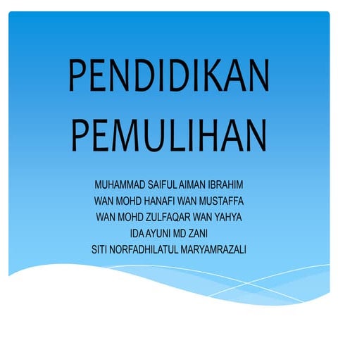 Pendidikan pemulihan