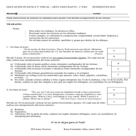Pendientes trabajos epv_1eso2014