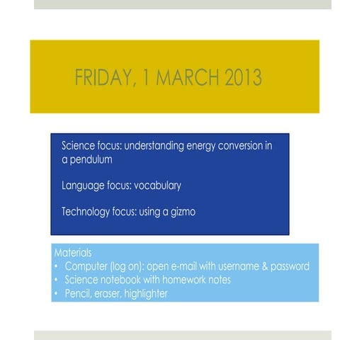 Pendulum explorelearning