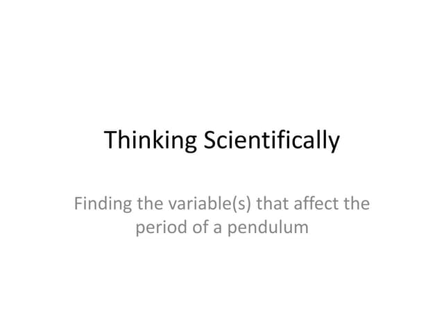 Pendulum lab