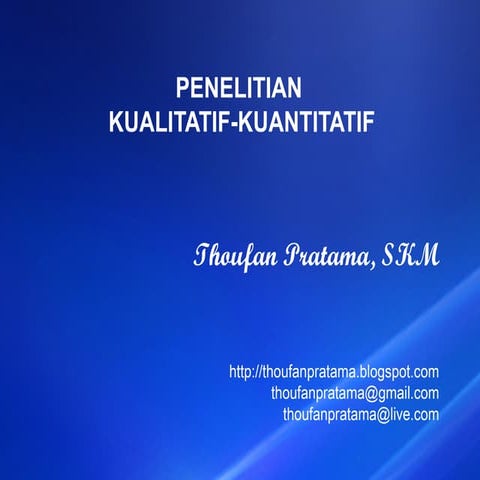 Penelitian kualitatif kuantitatif