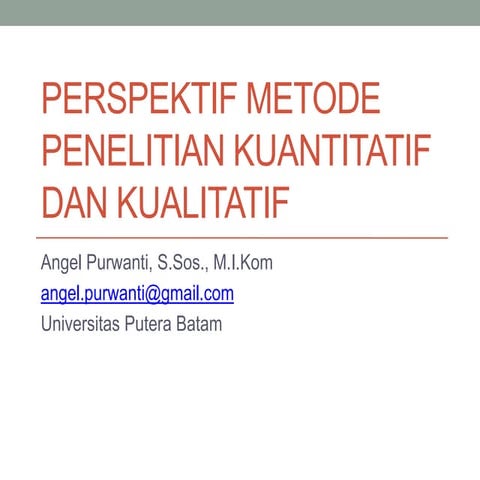 Penelitian kuantitatif | PPT