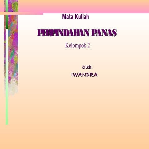 Penerapan hukum fourier pada perpindahan panas
