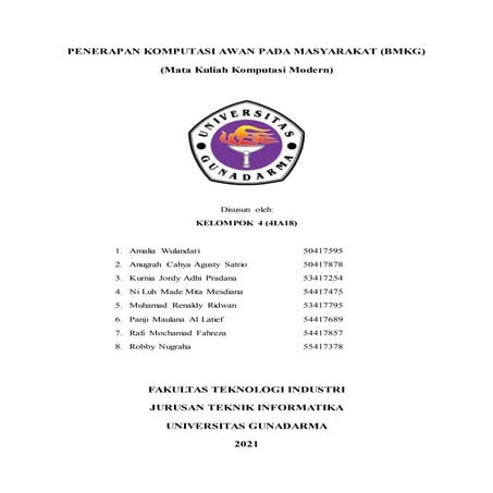 Penerapan komputasi awan pada masyarakat (bmkg)