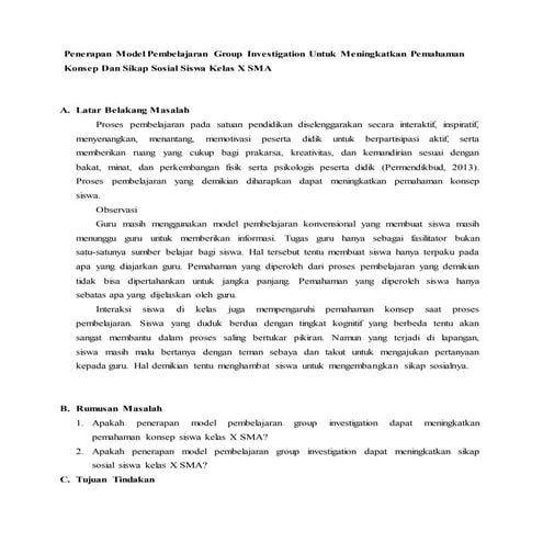 Model Pembelajaran Group Investigation (GI) | PPTX
