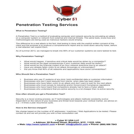 Penetration Testing Services