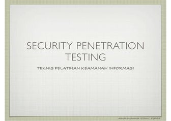 Penetration testing