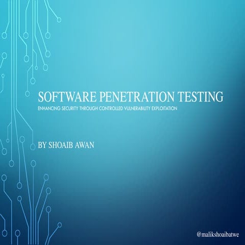 Software Penetration Testing By Shoaib Awan | PPT