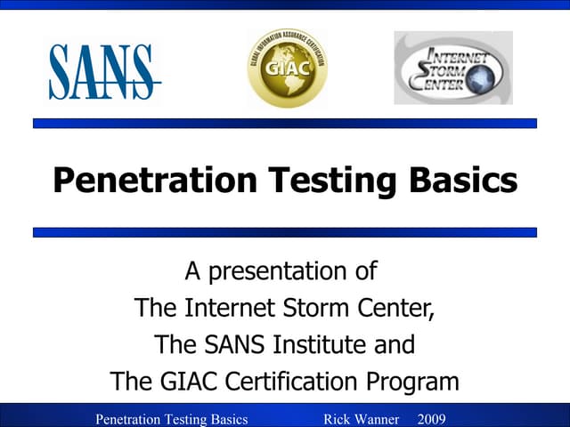 Penetration Testing Basics
