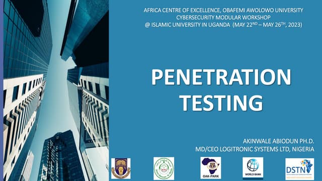 PENETRATION TESTING LECTURE SLIDES start