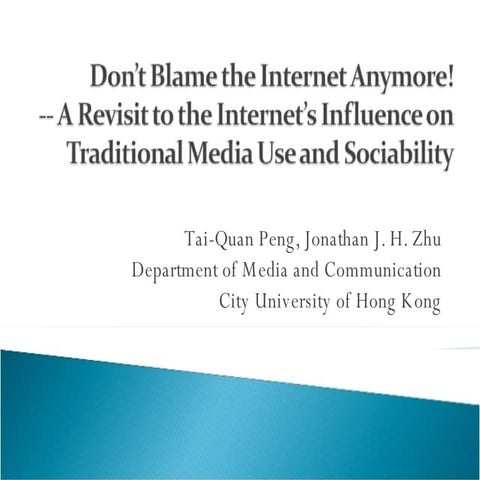 Peng Tai-quan and Zhu Jonathan---Don\'t blame the Internet Anymore!