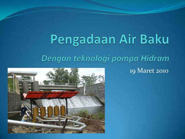 Pengadaan air baku dengan Pompa Hidram
