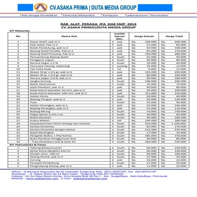 Pengadaan alat lab ipa smp dak 2014~ALAT LAB IPA SMP 2014,ALAT PERAGA SMA 201...