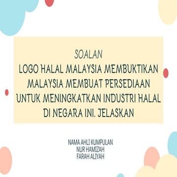 CARA MENINGKATKAN INDUSTRI HALAL DI MALAYSIA