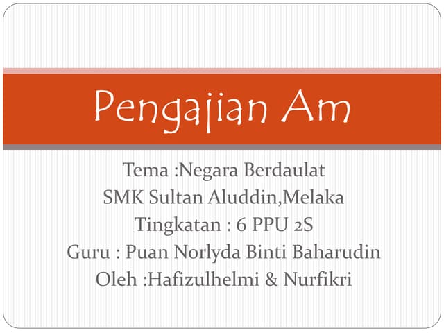 Pengajian am sem 3 笔记