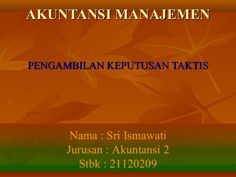 Pengambilan Keputusan Taktis