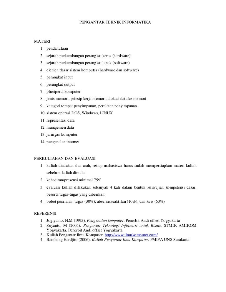 Pengantar Teknik Informatika