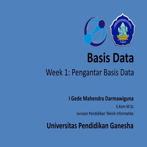 PENGANTAR BASIS DATA