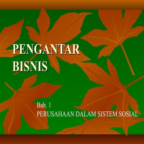 Pengantar bisnis