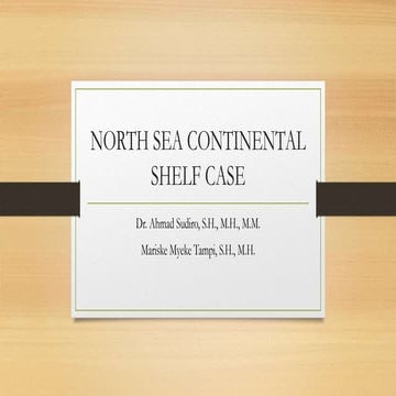 Pengantar Hukum Internasional  - North Sea Continental Shelf Case