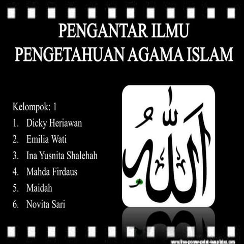 PENGANTAR ILMU PENGETAHUAN AGAMA ISLAM