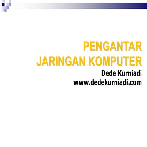 Pengantar jaringan komputer