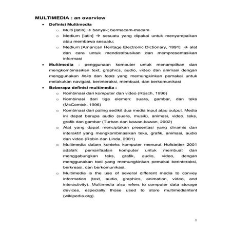 Pengantar multimedia
