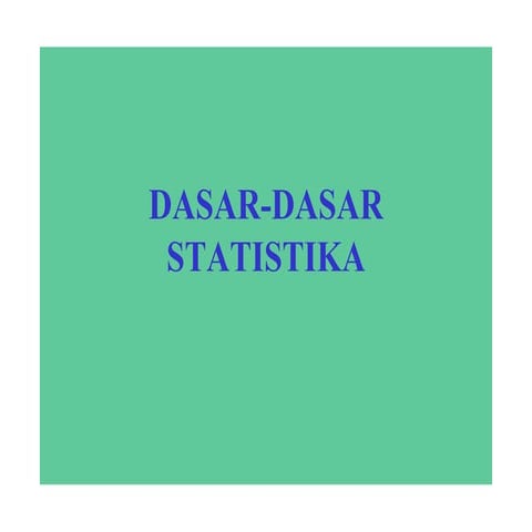 pengantar statistika teori standar statistika