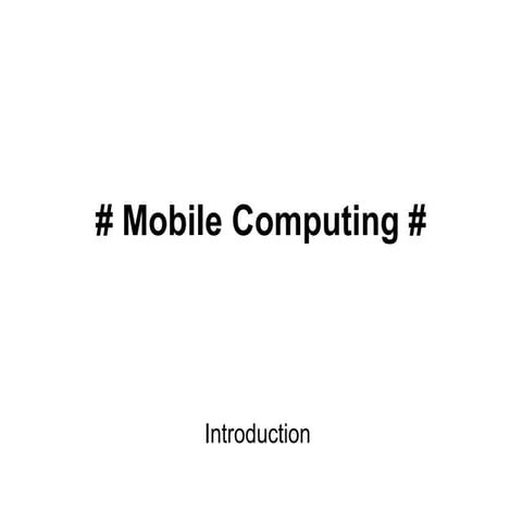 Pengantar teknologi mobile