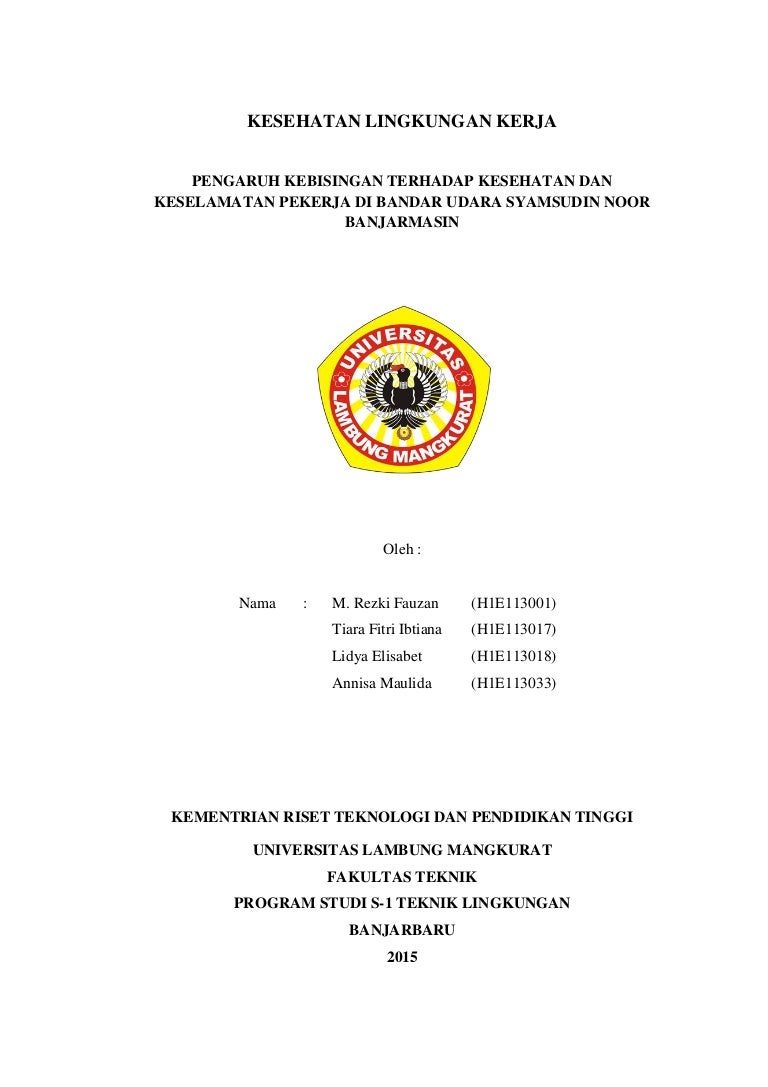 Pengaruh kebisingan terhadap kesehatan dan keselamatan ...