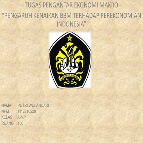 Pengaruh kenaikan bbm terhadap perekonomian indonesia