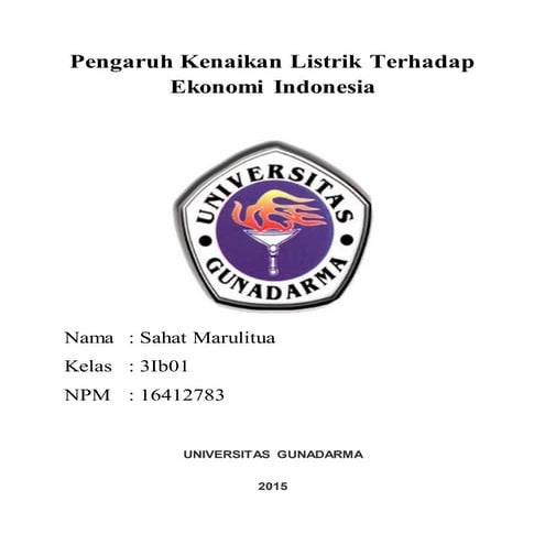 Pengaruh kenaikan listrik terhadap ekonomi indonesia