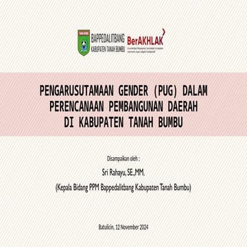 PENGARUSUTAMAAN GENDER (PUG) DALAM PERENCANAAN PEMBANGUNAN.pptx