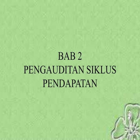 Pengauditan siklus pendapatan
