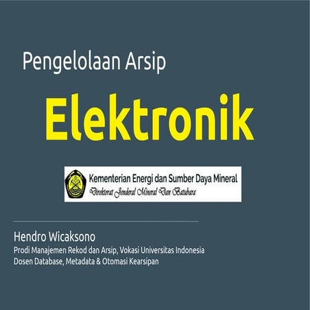 Pengelolaan Arsip Elektronik