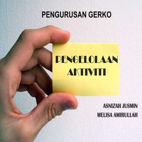 Pengelolaan aktiviti (1)