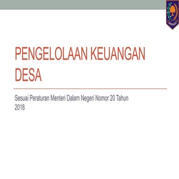 Pengelolaan keuangan desa  revisi 2
