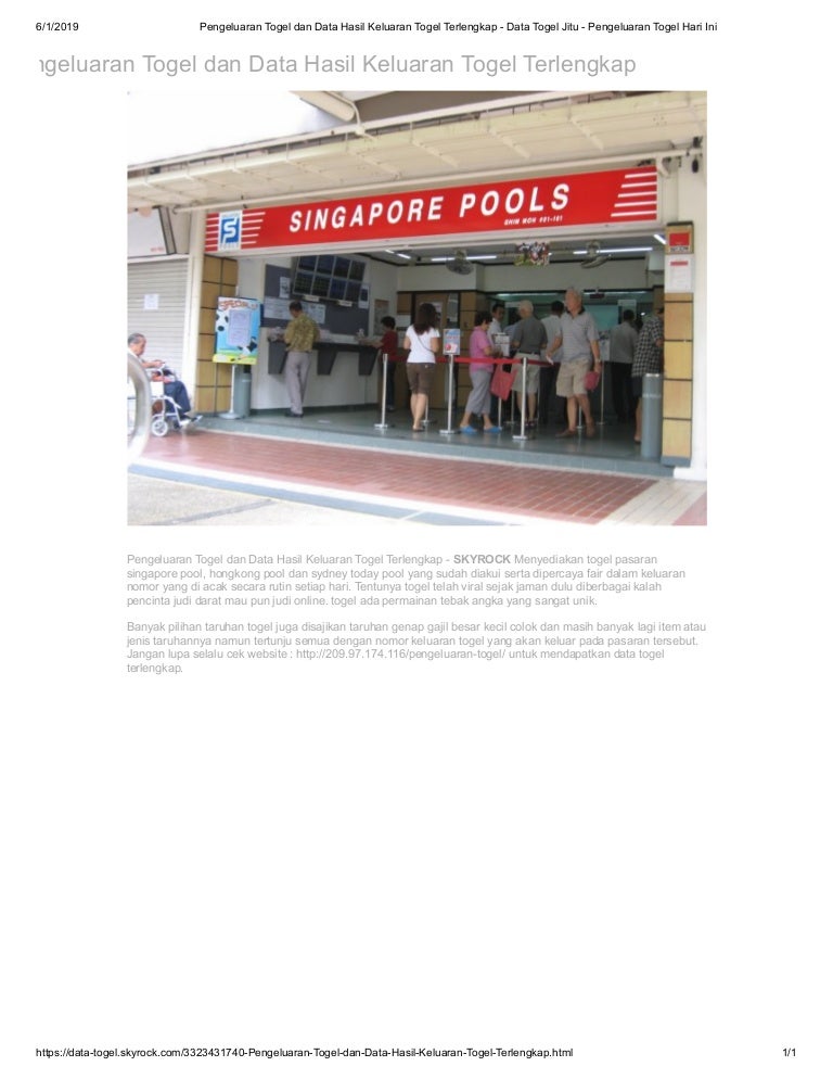 Pengeluaran Togel Dan Data Hasil Keluaran Togel Terlengkap Data Tog