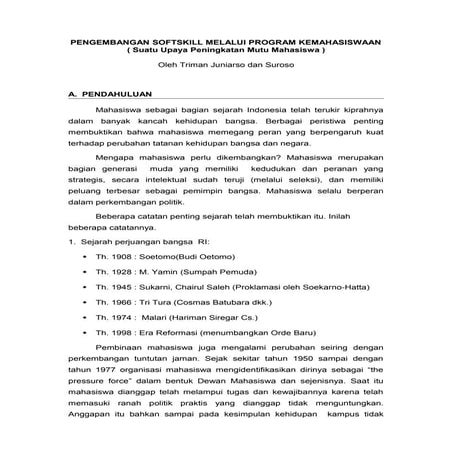 Pengembangan softskill-mahasiswa